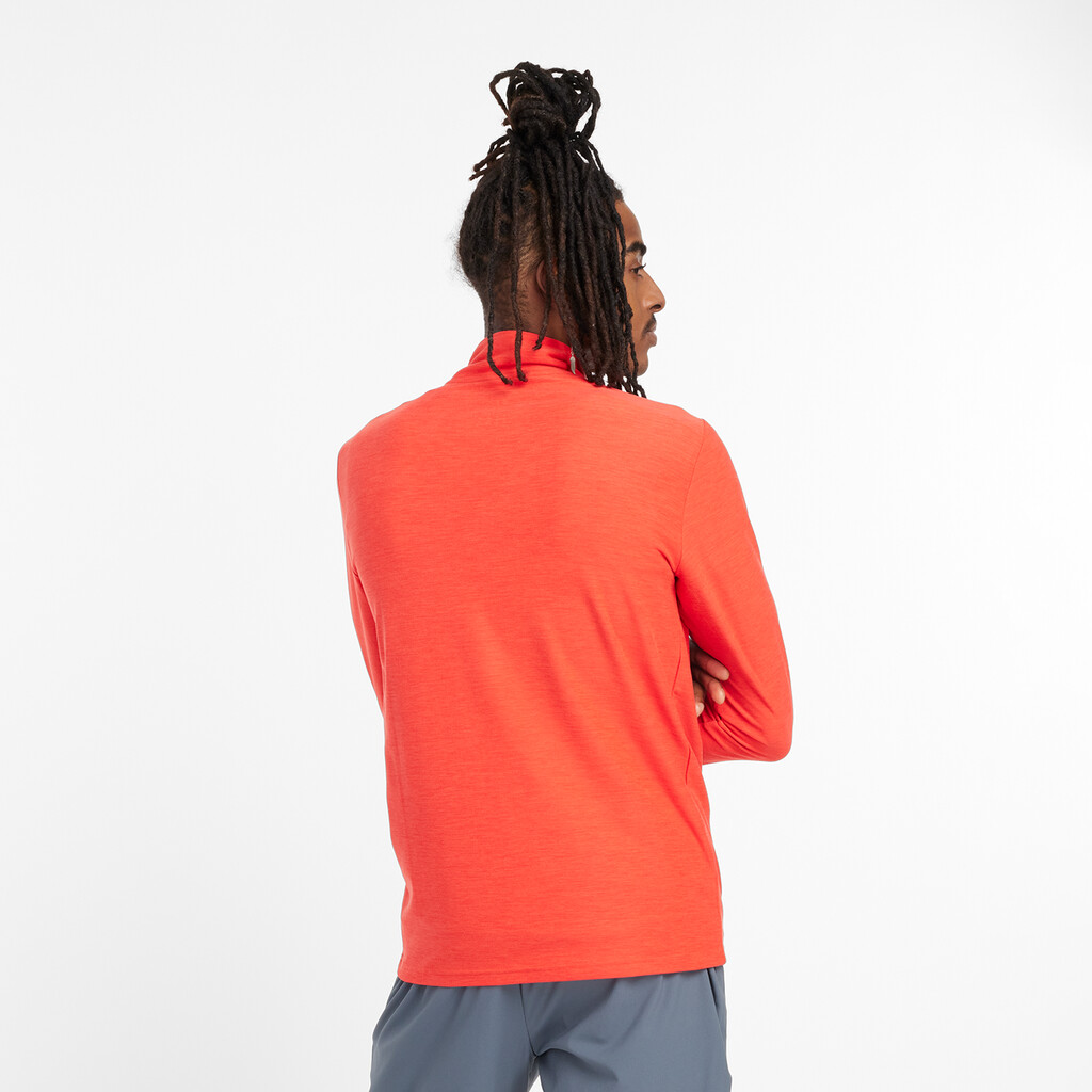 New Balance - Space Dye 1/4 Zip - neo flame heather