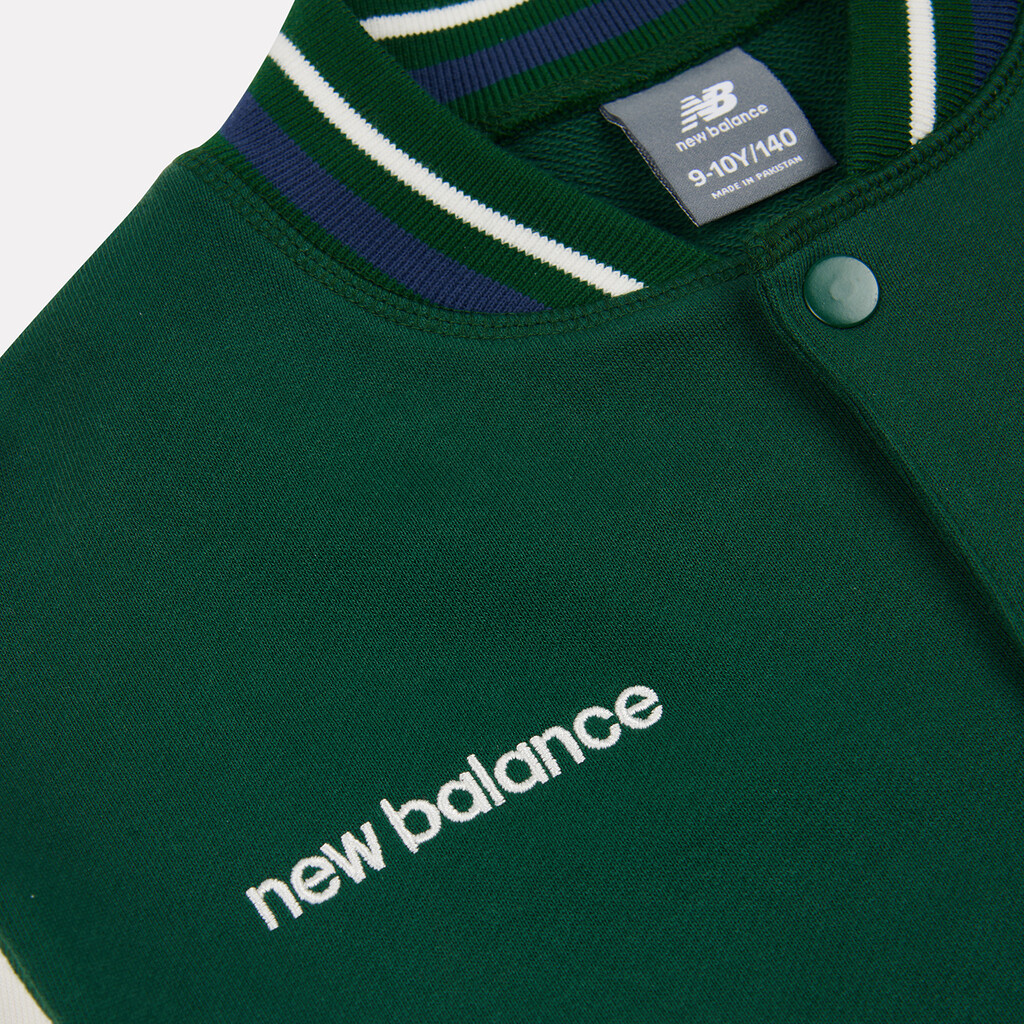 New Balance - B NB Premium Loop Back Baseball Jacket - nightwatch green