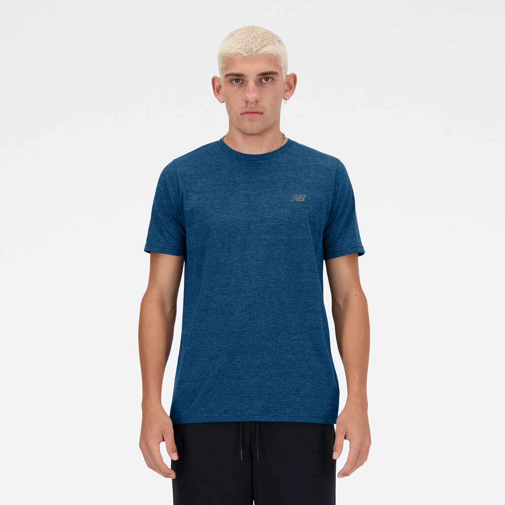 New Balance - Sport Essentials Heathertech T-Shirt - blue agate heather