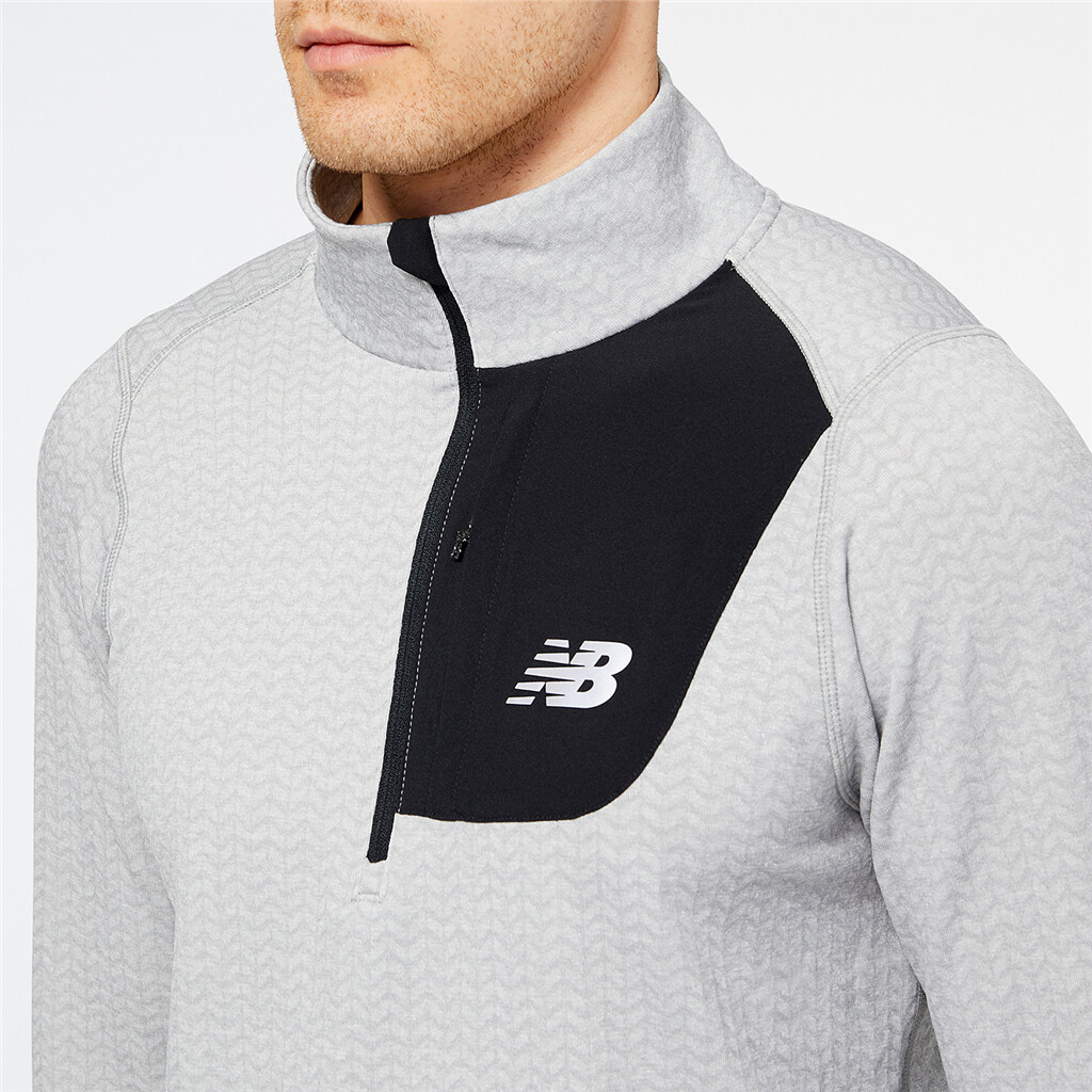 New Balance - NB Heat Grid Half Zip - athletic grey