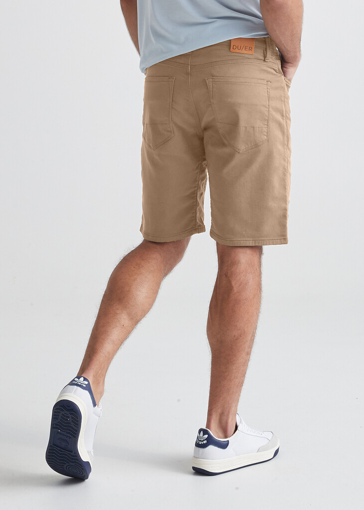 DU/ER - No Sweat Relaxed Short - 10 inch - desert khaki