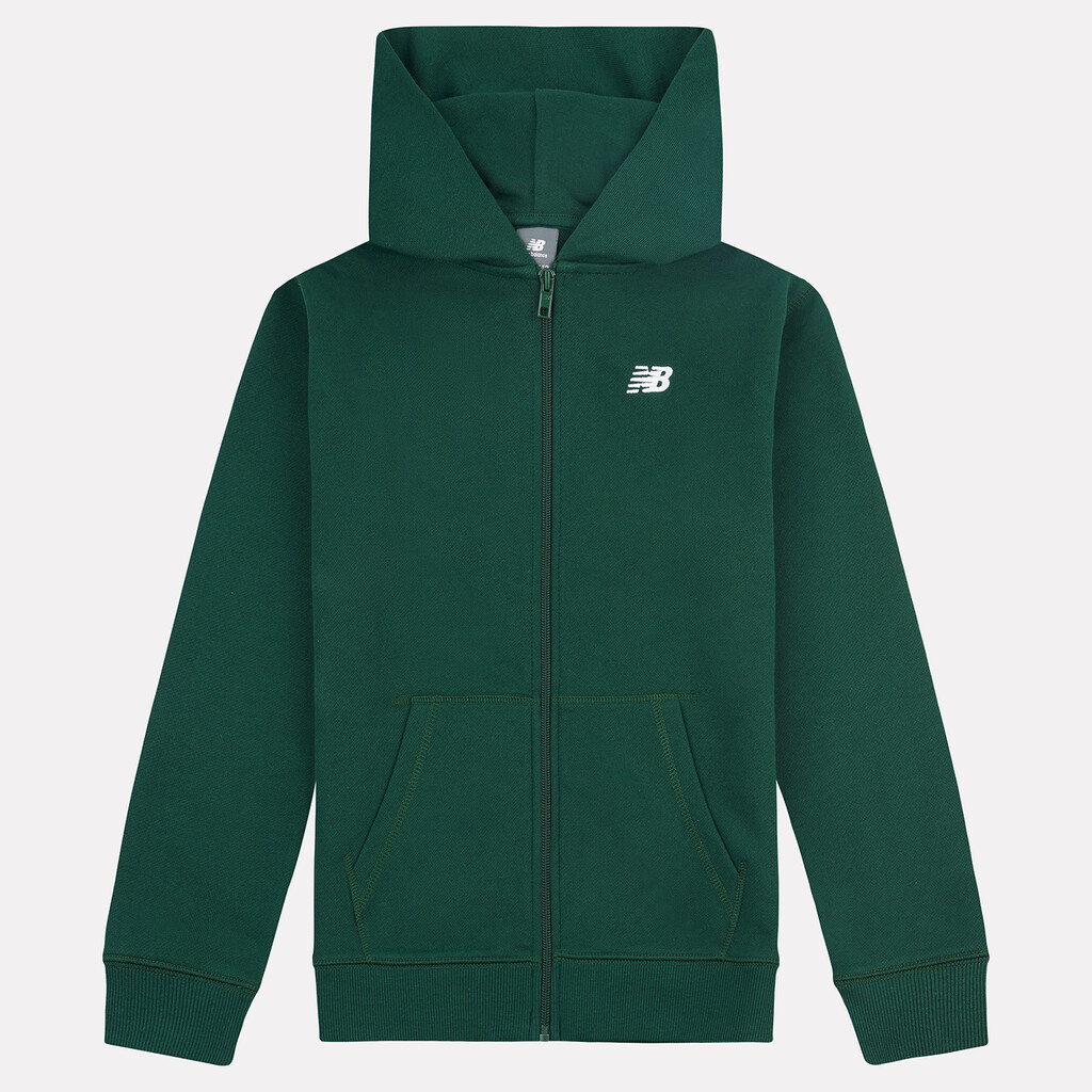 New Balance - B New Balance French Terry Small Logo FZ Hoodie - nightwatch green