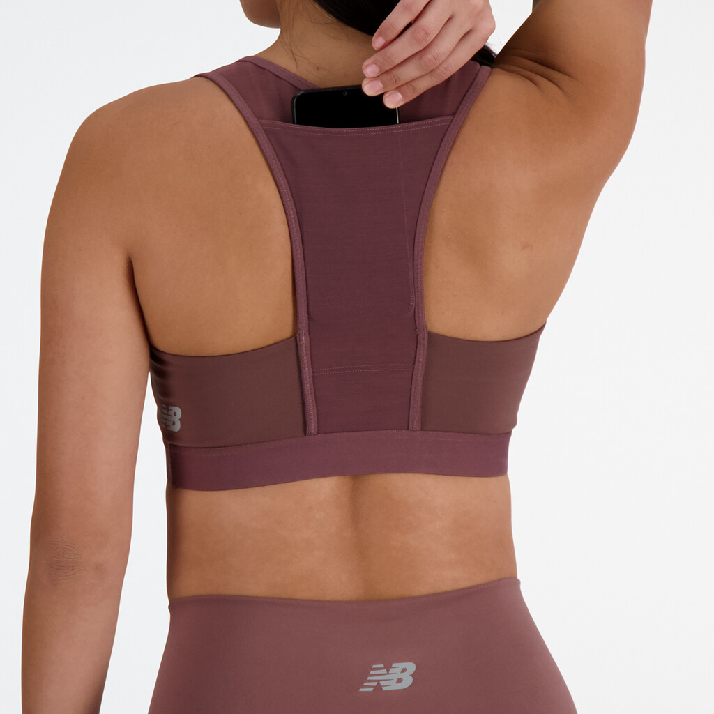 New Balance - W NB Athletics Medium Support Sleek Sports Bra - licorice