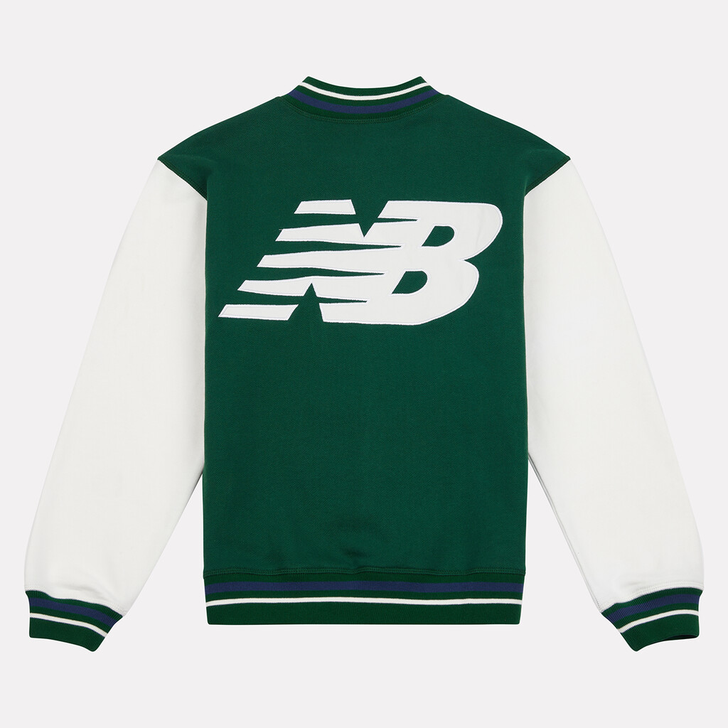 New Balance - B NB Premium Loop Back Baseball Jacket - nightwatch green