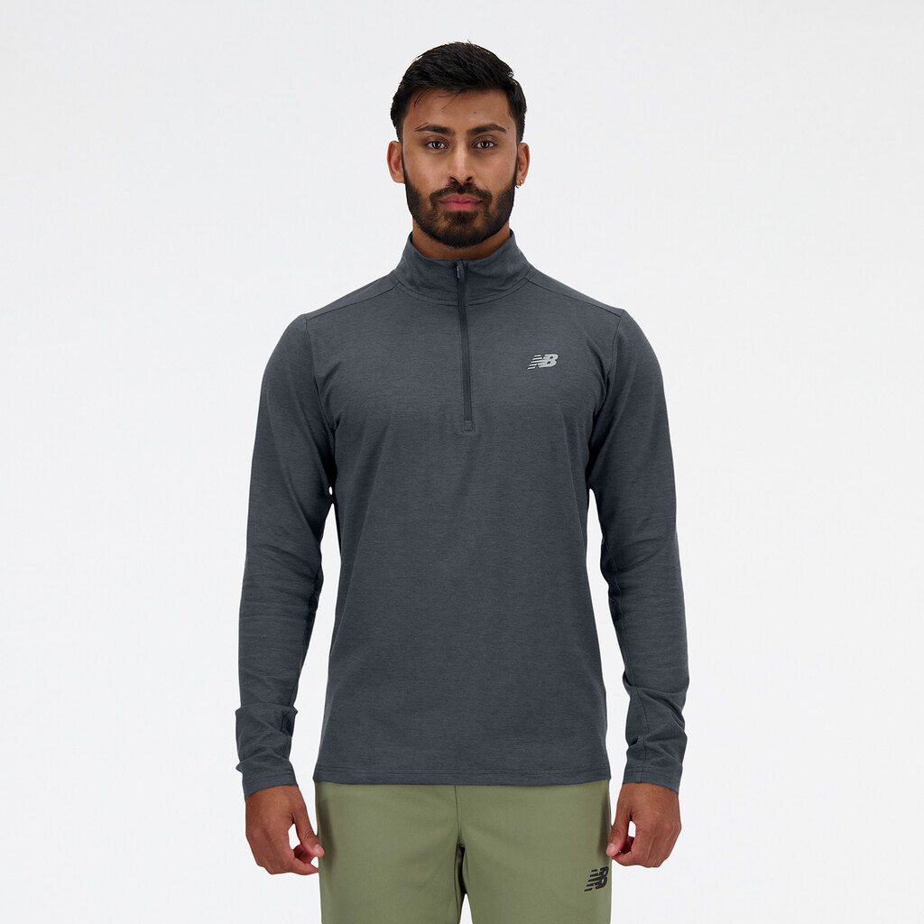 New Balance - Space Dye 1/4 Zip - graphite