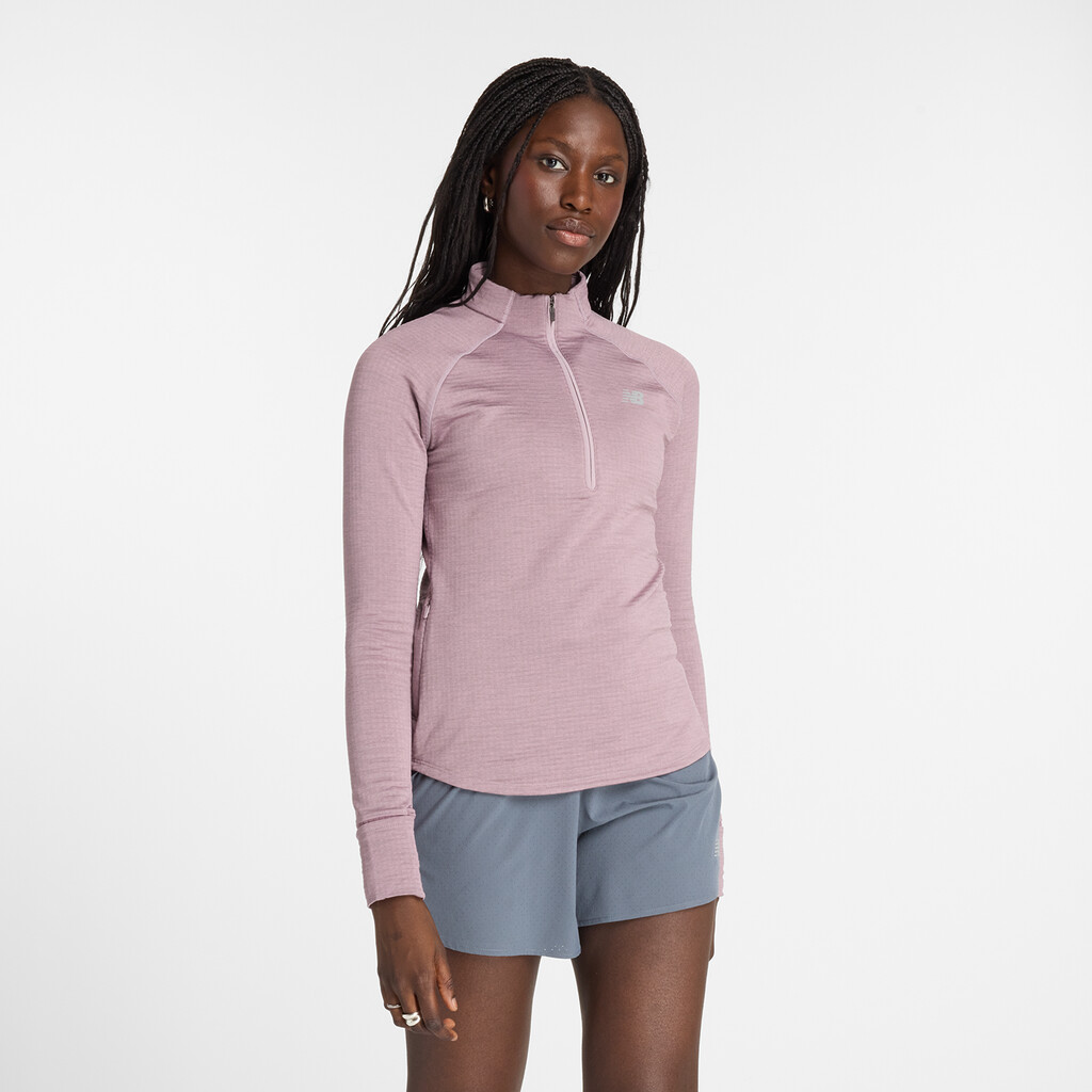 New Balance - W Athletics Heat Grid Half Zip - ice wine heather