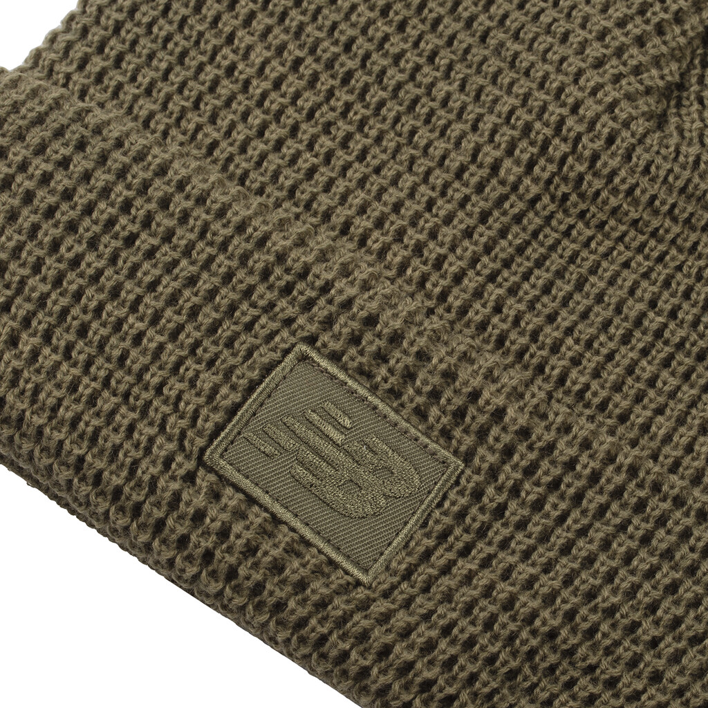 New Balance - Waffle Knit Cuffed Beanie - dark olivine