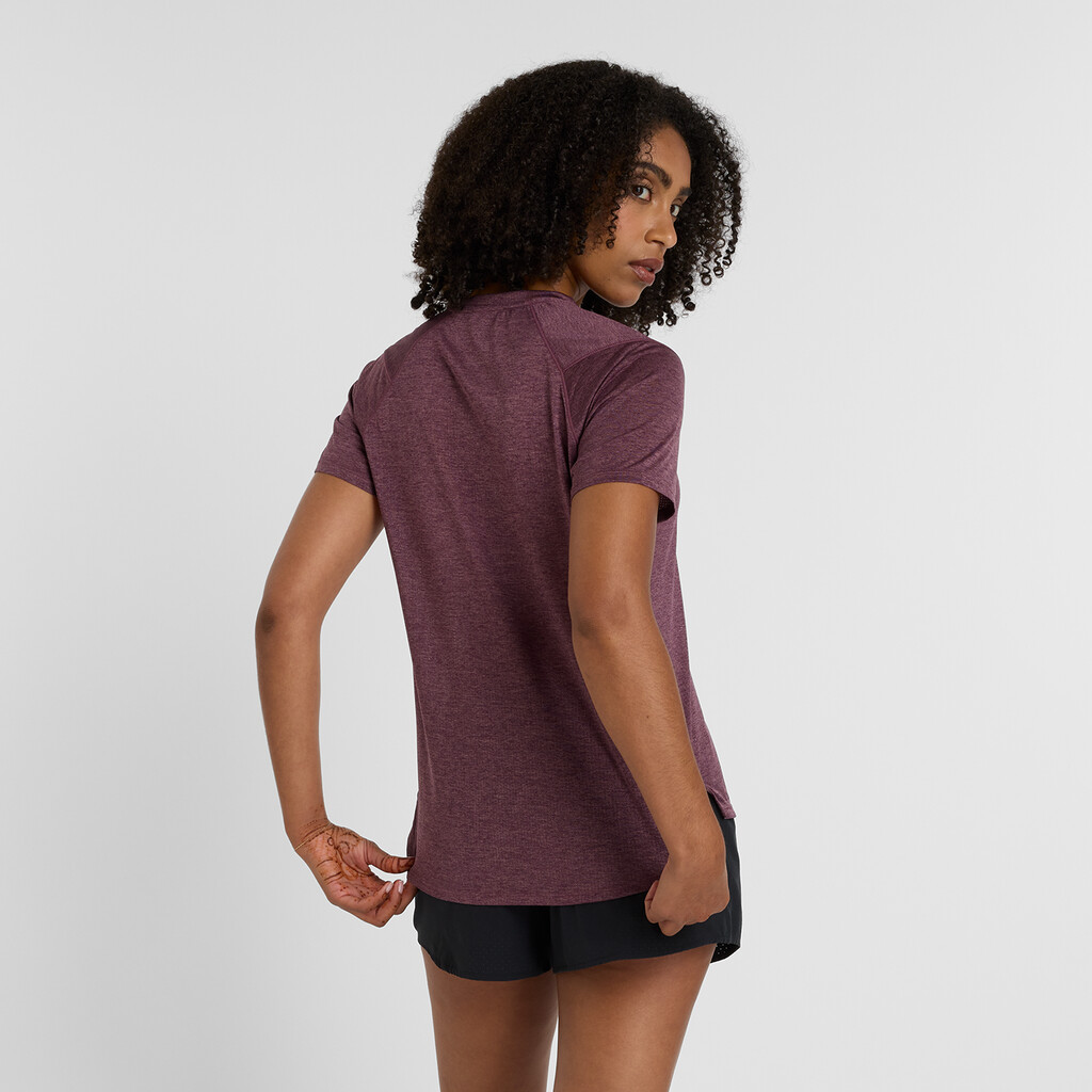 New Balance - W NB Athletics Short Sleeve  - faded plum heather