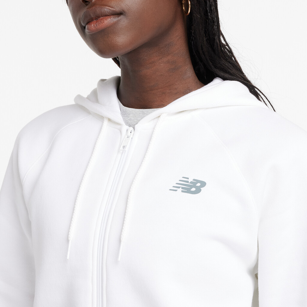 New Balance - W Sport Fleece Logo Full Zip - white