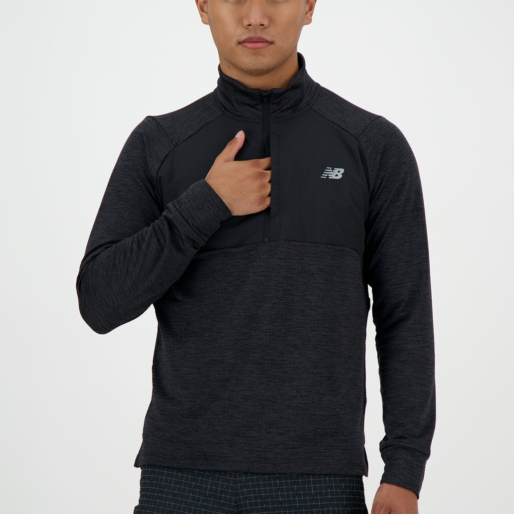 New Balance - Athletics Heat Grid 1/2 Zip - black