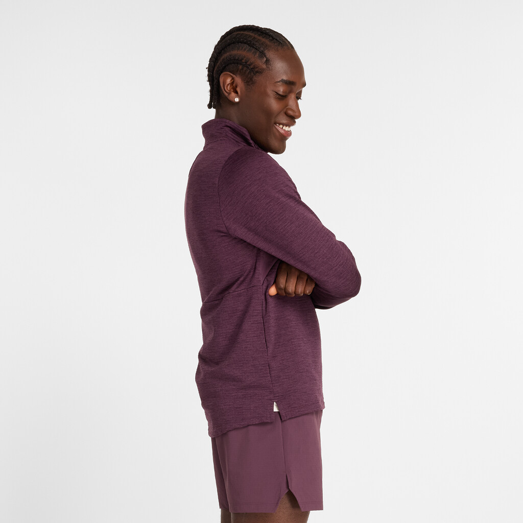 New Balance - Athletics Heat Grid 1/2 Zip - plum brown