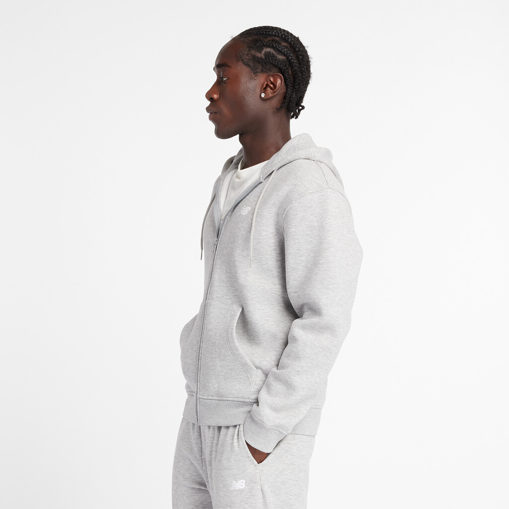 New Balance - Sport Core Brushed Full Zip Hoodie - athletic grey