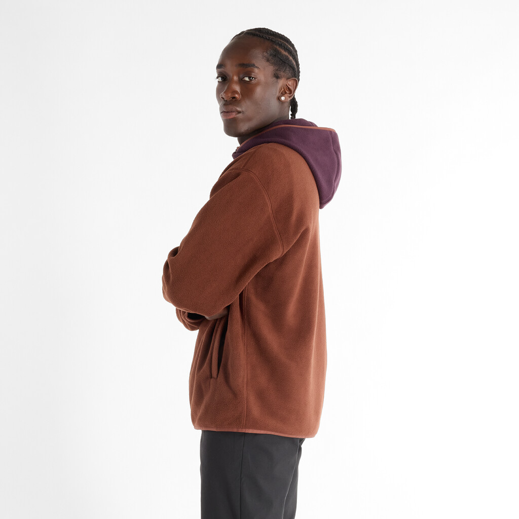 New Balance - Polar Fleece Hooded Jacket - rich oak