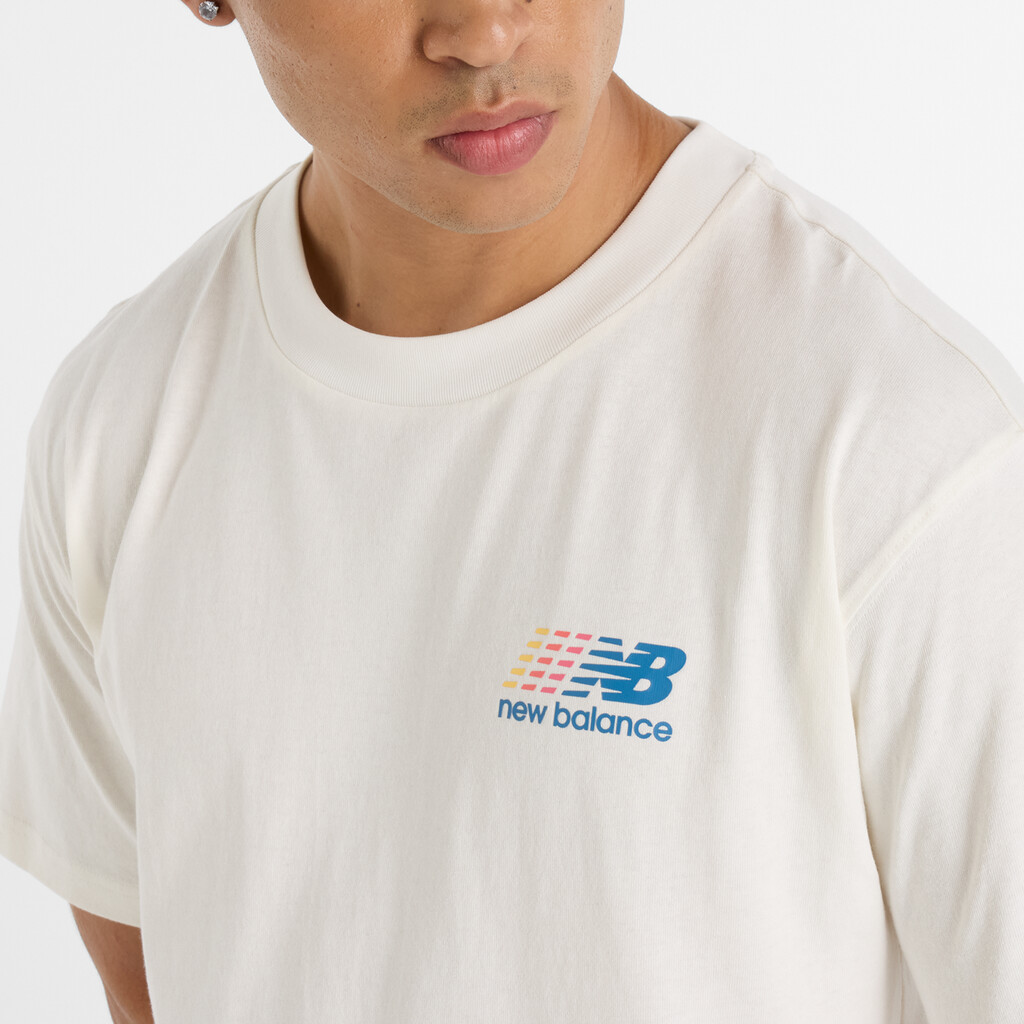 New Balance - Athletics Multi Color Logo T-Shirt - sea salt