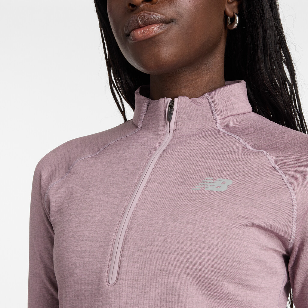 New Balance - W Athletics Heat Grid Half Zip - ice wine heather