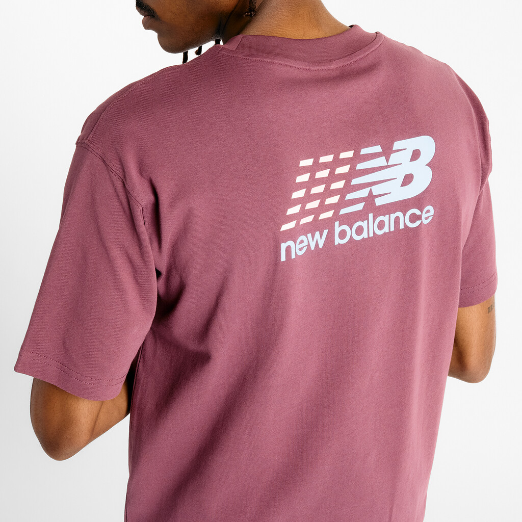 New Balance - Athletics Multi Color Logo T-Shirt - faded plum