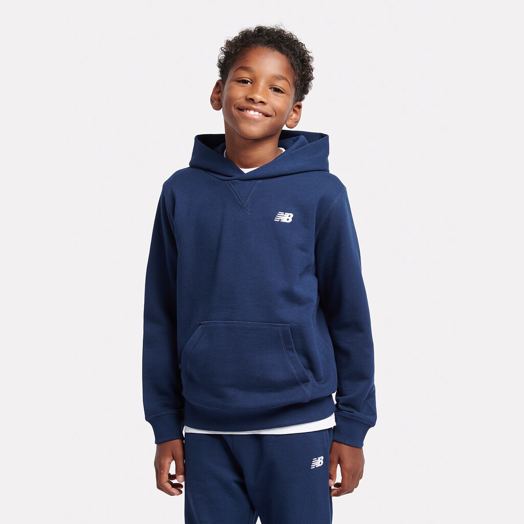 New Balance - B New Balance French Terry Small Logo Hoodie - nb navy