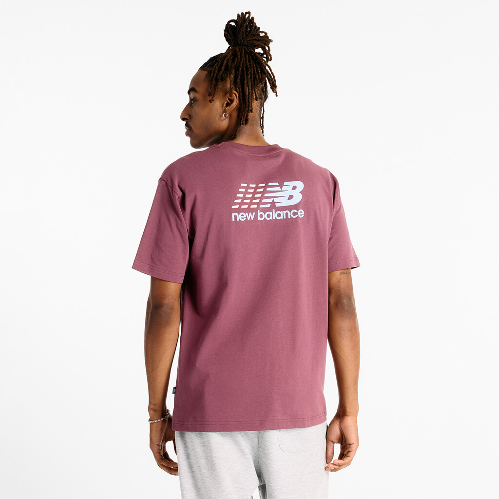 New Balance - Athletics Multi Color Logo T-Shirt - faded plum