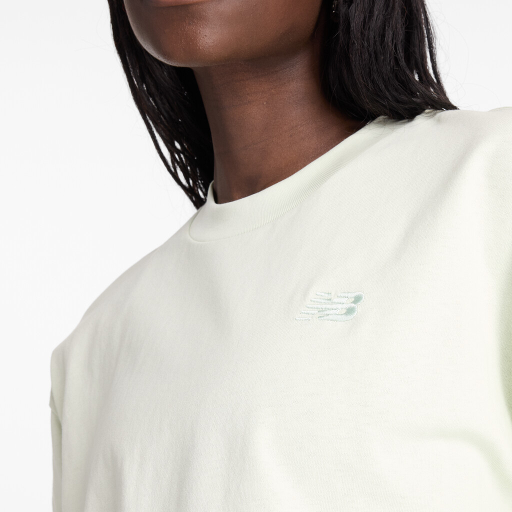 New Balance - W Logo Relaxed Jersey T-Shirt - natural mint