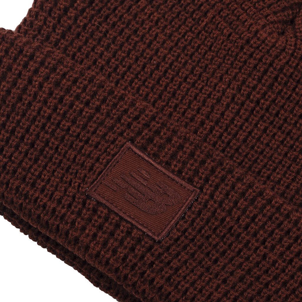 New Balance - Waffle Knit Cuffed Beanie - rich oak