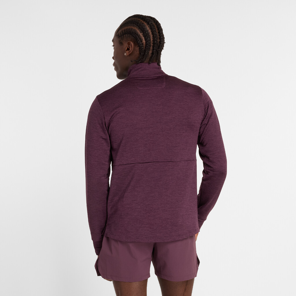 New Balance - Athletics Heat Grid 1/2 Zip - plum brown