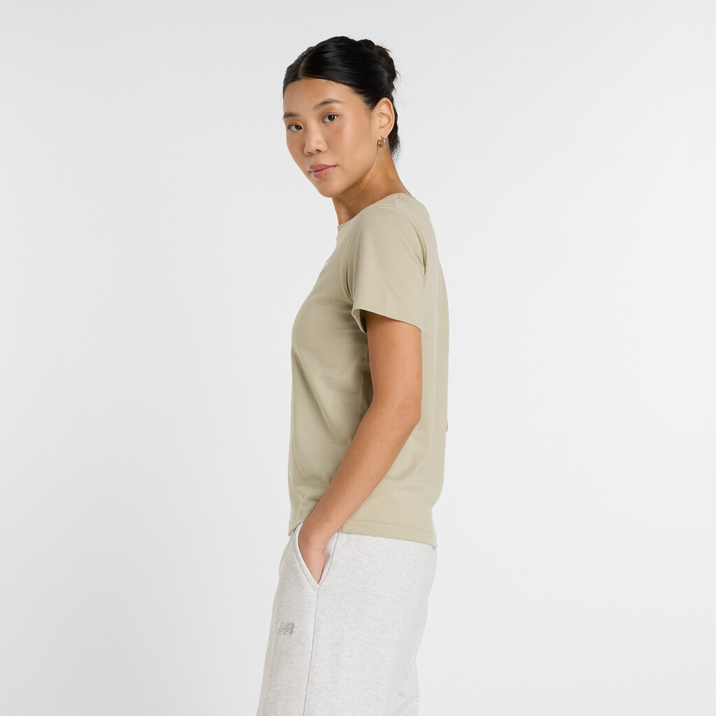 New Balance - W New Balance Jersey Small Logo T-Shirt - olivine