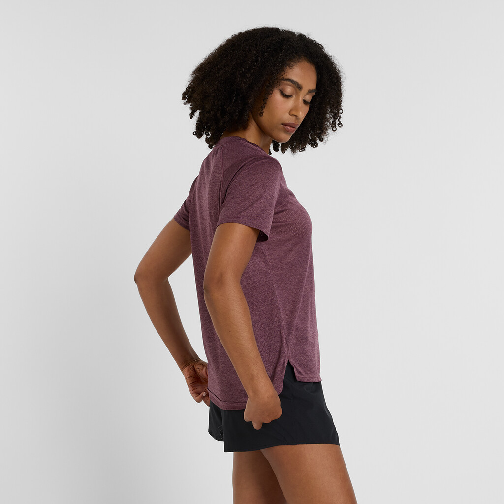 New Balance - W NB Athletics Short Sleeve  - faded plum heather