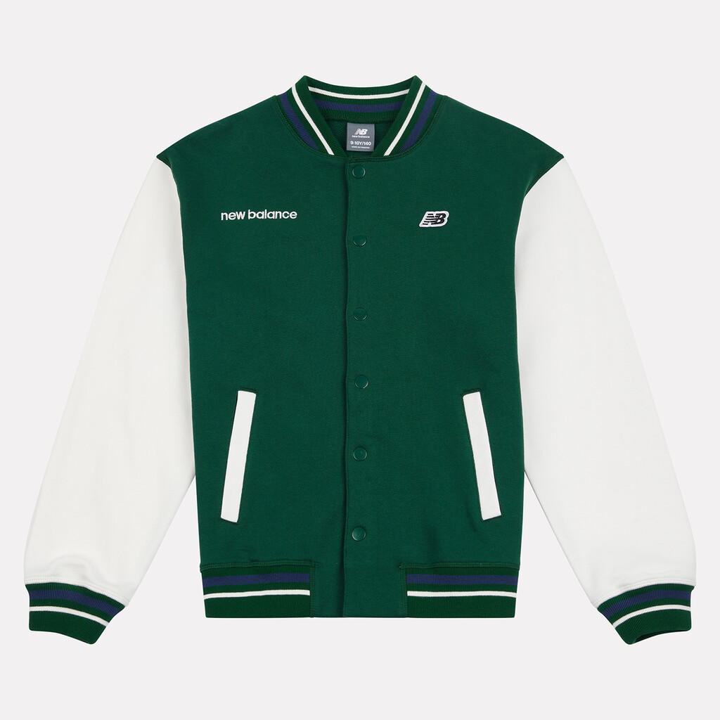 New Balance - B NB Premium Loop Back Baseball Jacket - nightwatch green