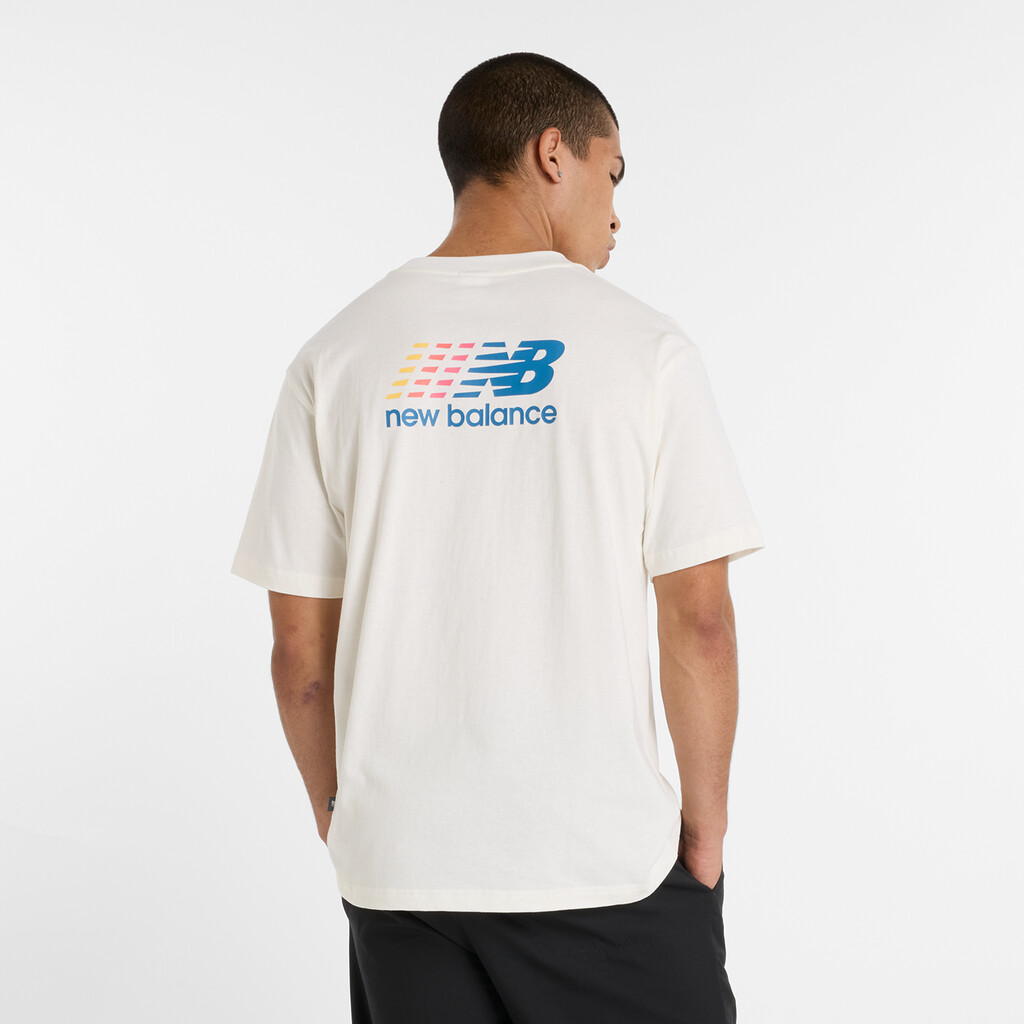 New Balance - Athletics Multi Color Logo T-Shirt - sea salt