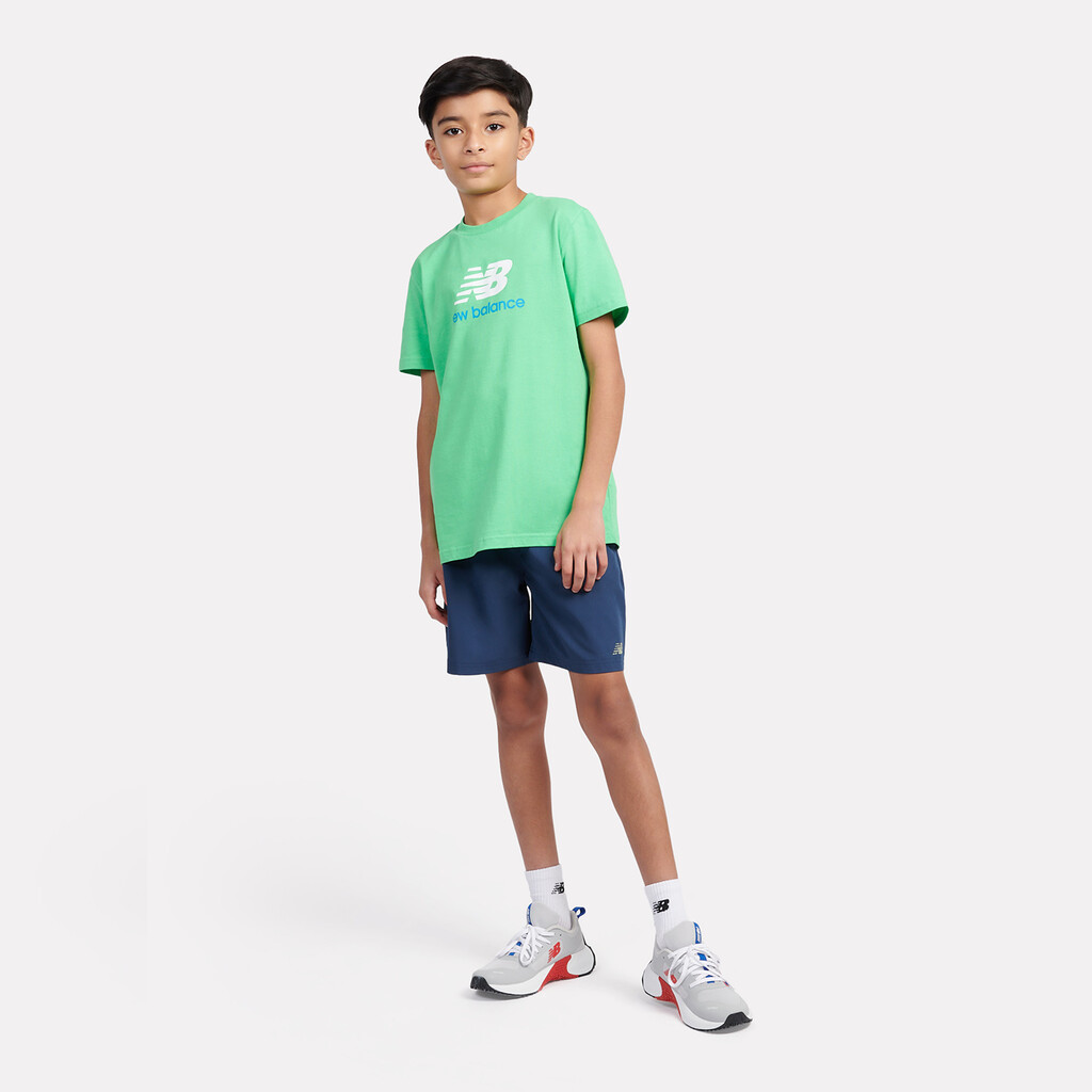 New Balance - B New Balance Jersey Stacked Logo Tee - green apple