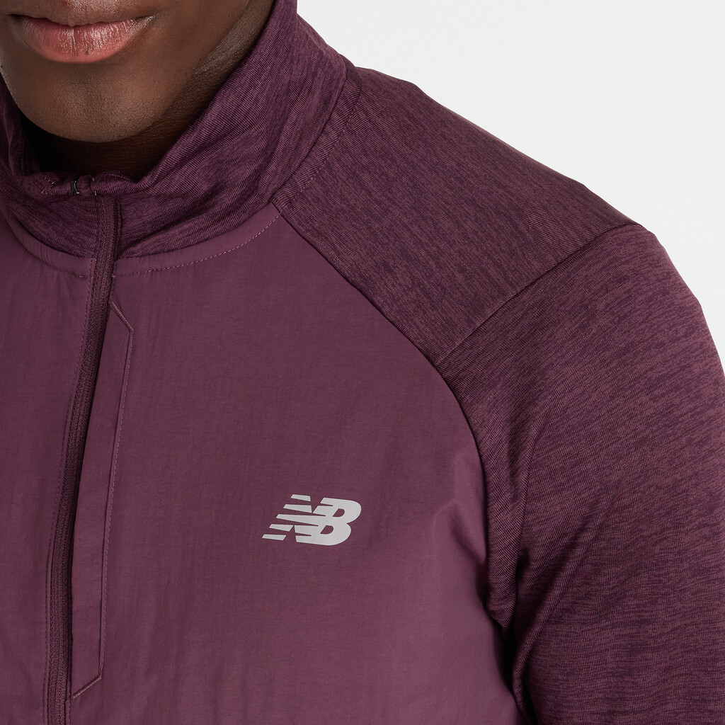 New Balance - Athletics Heat Grid 1/2 Zip - plum brown